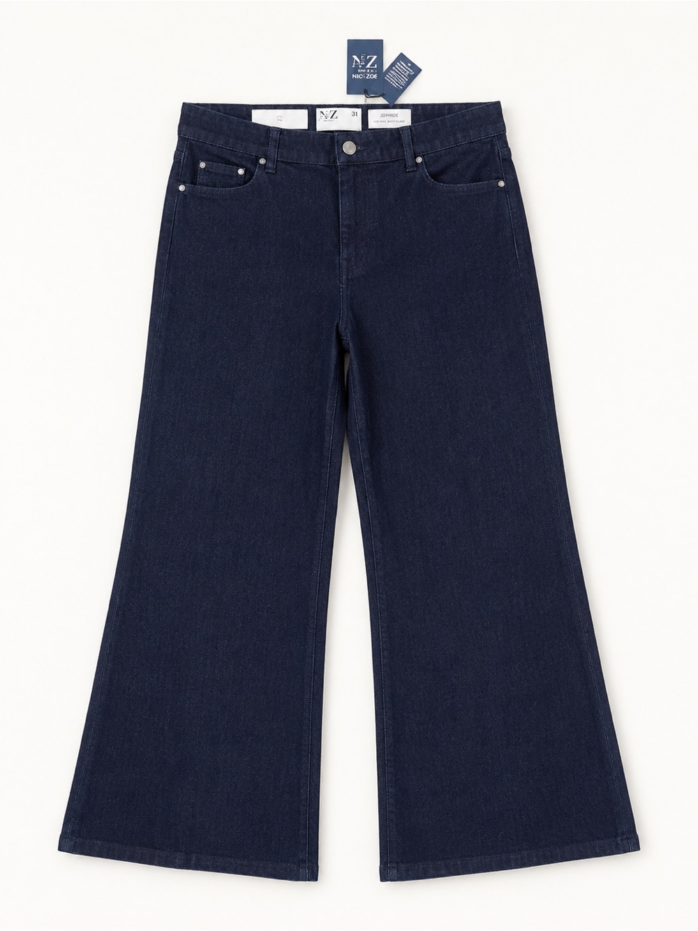 NIC+ZOE Joyride Mid Rise Boot Flare Jeans NWT 31 Night